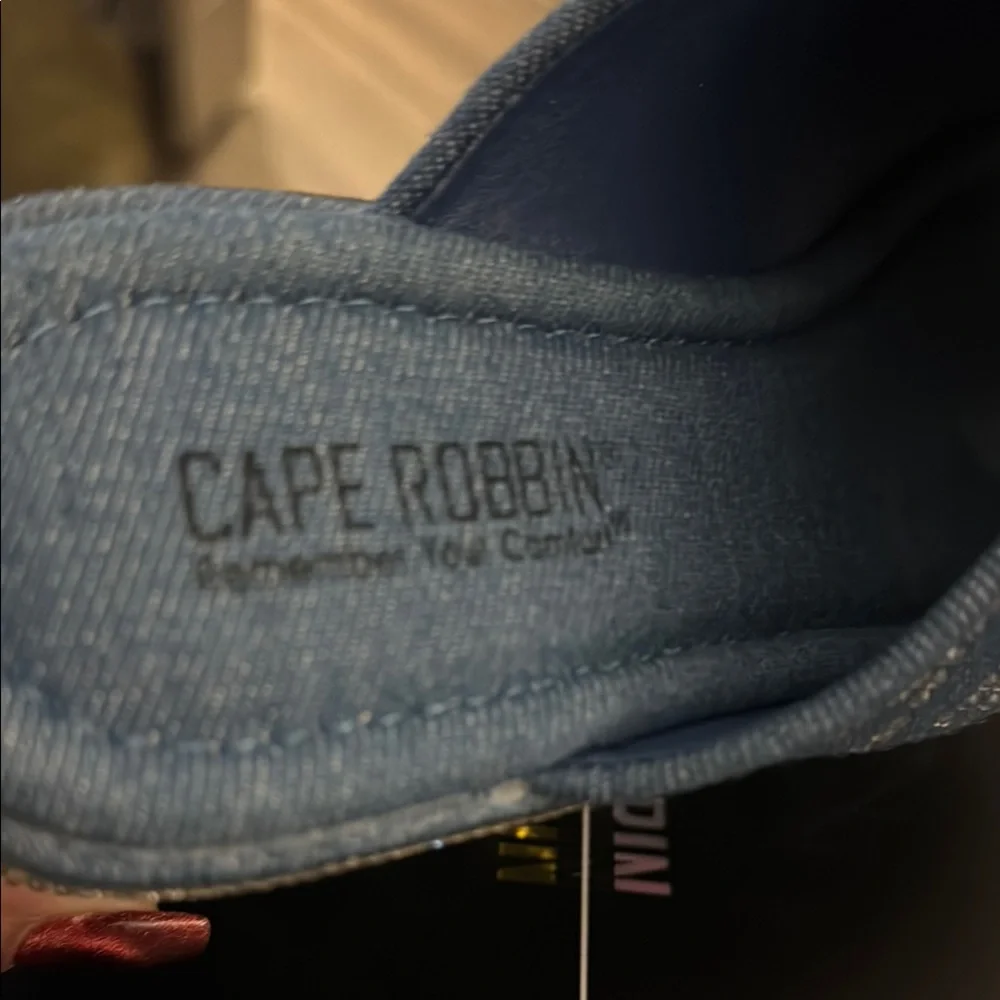 Cape Robbin❣️ Blue Denim Platform Wedge Mules/Slip-ons Women's Size 7 New in box